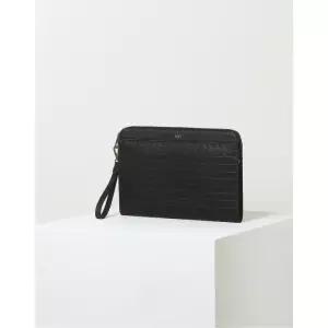 [롯데백화점]닥스 액세서리 LL[GRIDⅡ] 블랙 그리드 패턴 클러치백 DBBA2F269