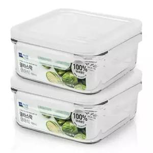 [글라스락]글라스락 클래식 화이트에디션 정사각 900ml 2개세트