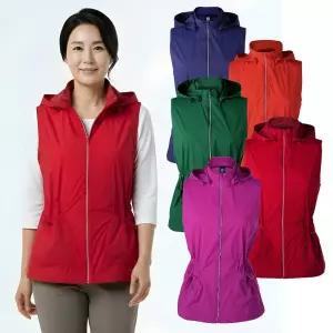 프릭스 여성 엣지 스판 모자 조끼 중년 엄마옷 미시옷 등산복 마담복 일복 4050