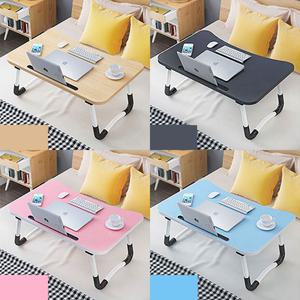 접이식 사각테이블 좌식 베드 트레이 보조 책상 침대 원룸 간이 사이드 노트북 테이블