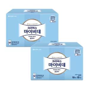 크리넥스 마이비데 클린케어, 10매, 15입, 2개(300매)
