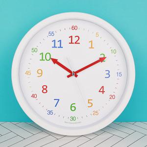 300파이 어린이 시계공부 무소음 벽 시계  B형 교육용 아이방 인테리어 중형 국산