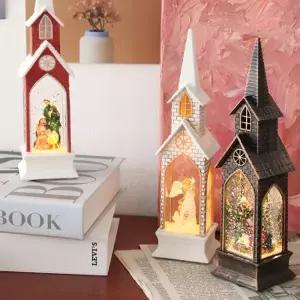 [텐바이텐]반짝 조명 교회모양 워터볼 장식 소품