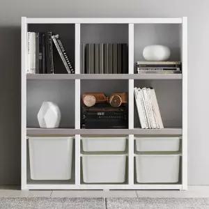 아씨방가구 제니아 36T 1300 3단 책장 1단 정리함