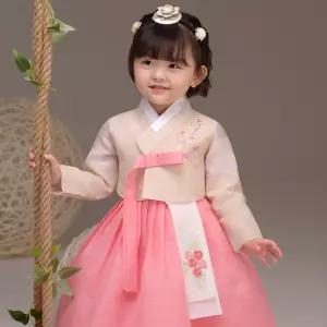 [더예한복] QT381-살구예린 여아한복 아동한복