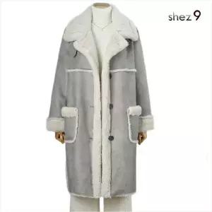 [하프클럽/쉬즈나인]알렉 퍼 무스탕 코트