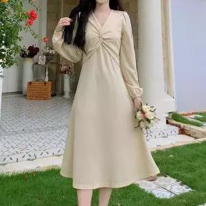 [오노마] ONM A라인 원피스 크로스 꼬임 패턴 몸매 커버 캐주얼룩 (S10765132)