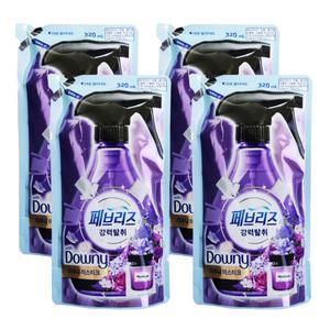 페브리즈 강력탈취 섬유탈취제 다우니 미스티크 리필형 320ml X4개