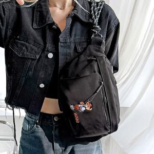 프롬헤븐 매드베 캐주얼 곰돌이 자수 슬링백 스트링 힙색 크로스백