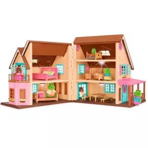 [NS홈쇼핑][우디즈패밀리] 불이들어오는코티지3층집 역할놀이 여아 인형의집..[34394894]