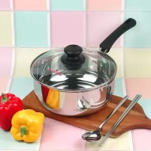 퀸센스 라면 냄비 IH 인덕션 겸용 스텐 스탠 이유식 밀크팬 소스팬 편수 추천 20cm