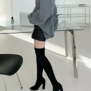 여자 싸이하이 편한 신입생 킬힐 롱부츠