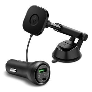 슈피겐 맥세이프 차량용 핸드폰 거치대 고속 무선 충전기 ITS35W+45W 충전기 F31QC 아이폰 전용