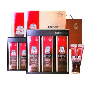 정관장 에브리타임 홍삼정 홍삼스틱 마일드 60포+쇼핑백 추석 명절 선물세트