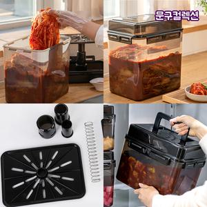 스마트 김치통 누름독 4L 5L 9L 12L 밀폐용기 김장 손잡이 절임통 절임용기 담금 보관 김치보관