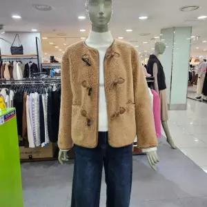 시슬리/애플아울렛/토클 버튼 시어링 퍼 자켓 SA  LE32361