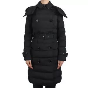 버버리 여성 벨트 후드 다운 패딩 블랙 8096357 A1189