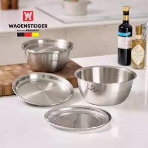 스텐 채반 믹싱볼 트레이 세트 22cm