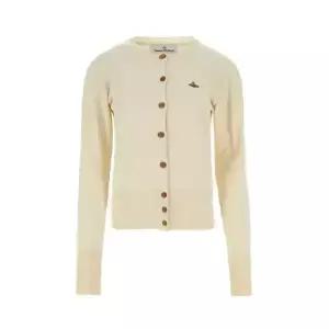 25SS 비비안웨스트우드 여성 베아 ORB 캐시미어 가디건 오프화이트 1803002P Y001V A408