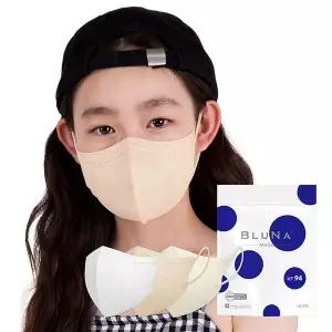 [보리보리/블루나]블루나 숨편한 KF94 2D 50매 소형 방역 컬러마스크 새부리형