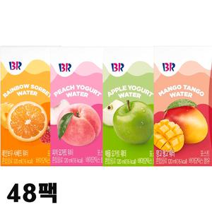 배스킨라빈스 과즙워터 120ml 48팩 택1 레인보우샤베트/피치/애플/요거트/망고탱고