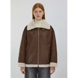 [롯데백화점]리스트 스웨이드 세미 오버핏 무스탕(TWUJKO82050)