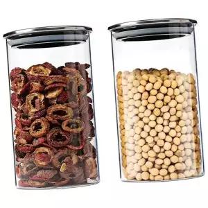 유리 밀폐용기 투명보관통 견과류용기 내열용기