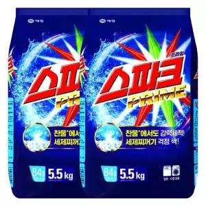 애경 스파크 세탁세제 찬물전용 리필 5.5kg X 2개