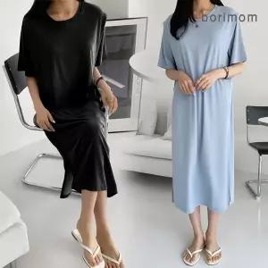 [보리보리/보리맘]다니 수유 원피스 하늘 하늘 시원한 여름 수유복 만삭 선물 CH328