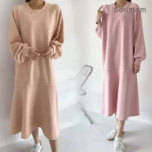 [보리보리/보리맘]위스 수유복 긴팔 수유 원피스 임부복 코튼 맨투맨 ID468