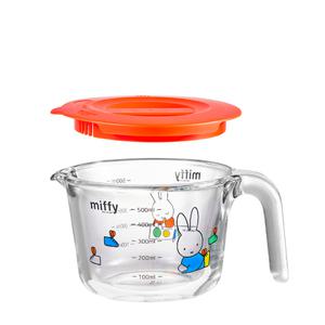 [에지리x미피] 내열유리 계량컵 M 500ml (뚜껑포함)