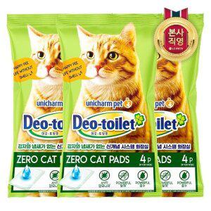 [엘지생활건강]LG유니참 감자,사막화 Zero 고양이패드 4매 x 3팩