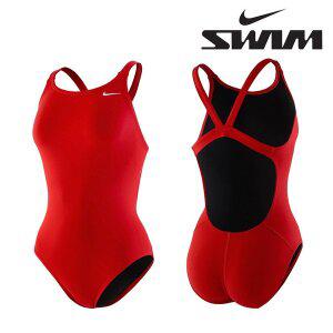 [나이키] 스윔 여성 하이드라스트롱 앤서 솔리드 패스트백 탄탄이 수영복 NESSA001 UNIVERSITY RED