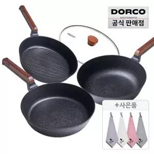 도루코 헤이즐 IH 프라이팬 4종세트 (팬28+궁중28+그릴26+뚜껑)