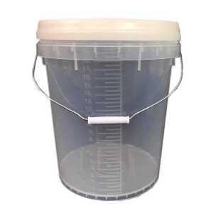 눈금 계량통 플라스틱 투명 버킷 덮개 물통 대용량 5L