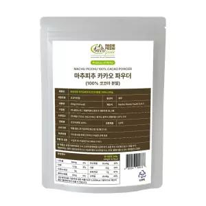 마추피추 페루산 100% 무설탕 무가당 내츄럴 카카오 파우더 100g, 1개