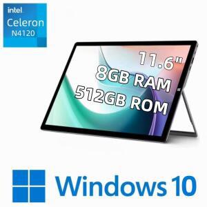 Windows 10 PAD1162 11.6인치 태블릿 셀러론 N4120 8GB RAM 512GB ROM 1920 x 1080 IPS HDMI Type-C 2 x US