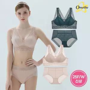 [HOT신상] 오모떼 라벨라 런닝형 코지레이스 브라렛 팬티 4종 풀세트