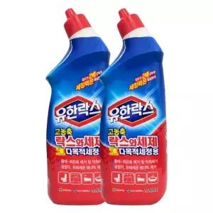 유한락스 고농축 락스와세제 다목적 세정용 시트러스향 785g x2