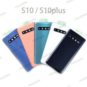 [호환] 1삼성 갤럭시 S10e PLUS S10Plus 배터리 커버 후면 도어 패널 하우징 케이스 카메라 렌즈 스티커 용