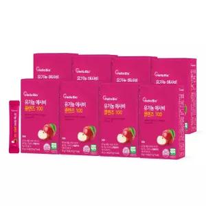 유기농 애사비 클렌즈 100 8박스 (총 112포) 애플사이다비니거 액상 스틱 사과 발효 초모 식초