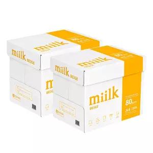 밀크 베이지 미색용지 A4 복사용지 80g 2500매 2BOX