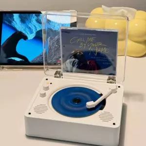 휴대용 레트로 CD플레이어 턴테이블 시디플레이어 미니 학습