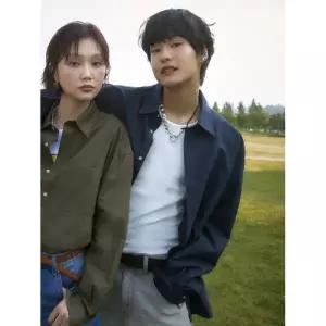 탑텐 공용 옥스포드 오버핏 셔츠MSG5WC3901 MSG5WC3901