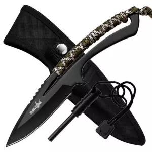 서바이버 HK-767CA 캠핑나이프 불꽃 파이어스틸 고정식 나이프 파라코드포함 캠핑칼