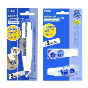 플러스 수정테이프 WH-605/WH-605R 본체/리필 낱개