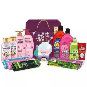 LG생활건강 명작 노블 59호 선물세트 샴푸 바디워시 세탁세제 주방세제 생활세트