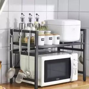 사이즈조절 전자렌지선반 밥솥선반 전자렌지 수납장 2단