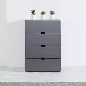 우아미가구 오인 미니 4단 서랍장 그레이