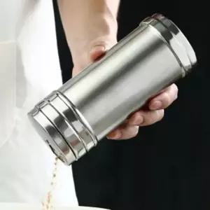 리빙드림올스텐양념통2p소금후추조미료보관통 회전뚜껑양념통 스텐양념통 밀폐양념통